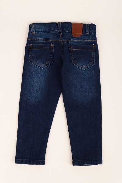 Lacivert (3-7 Yaş) Taşlamalı Erkek Çocuk Pantolon 145784