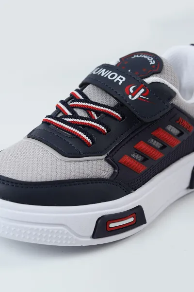 Lacivert ( 31 - 35 ) Bağcıklı Cırt Bantlı Erkek Çocuk Spor Ayakkabı 439940
