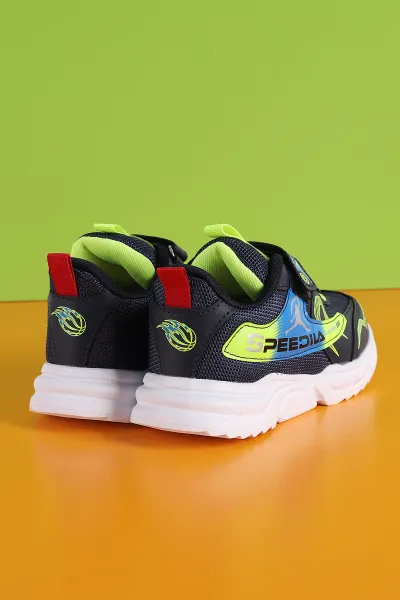 Lacivert (31-35 Filet)Kalın Taban Cırtlı Çocuk Spor Ayakkabı 346779