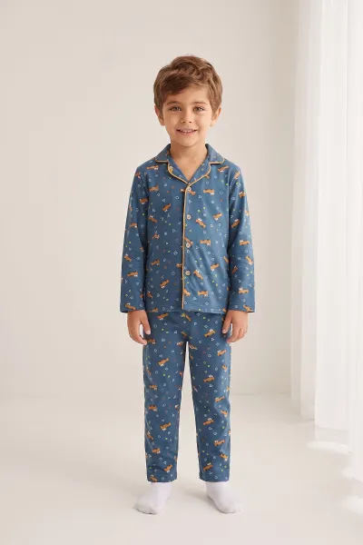 lacivert-4-12-yaskarakter-desenli-uzun-kol-on-dugmeli-erkek-cocuk-pijama-takim-473674