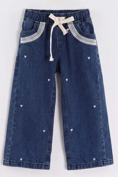 lacivert-5-12-yas-hasir-islemeli-belden-baglamali-kiz-cocuk-kot-pantolon-490848