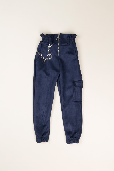 lacivert-5-8-yas-kadife-bel-ve-paca-lastikli-kargo-cep-kiz-cocuk-pantolon-82795