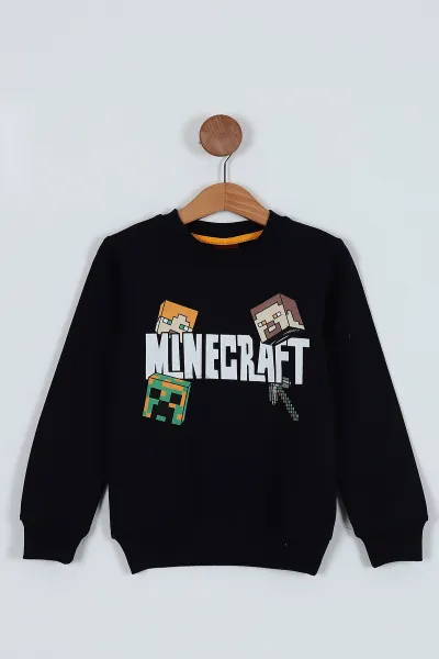 lacivert-5-8-yas-minecraft-baskili-erkek-cocuk-sweat-235989