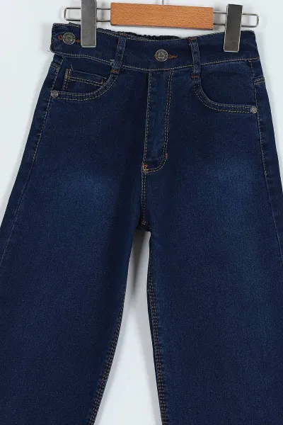 Lacivert (6-10 Yaş) Candan Lastikli Kız Çocuk Pantolon 232577