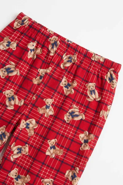 Lacivert (6-14 Yaş) Desenli Yakadan Yarım Düğmeli  Süprem Kumaş Kız Çocuk Pijama Takımı 487221