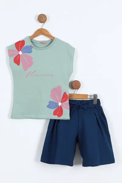 lacivert-6-14-yas-flowers-baskili-sortlu-kiz-cocuk-yazlik-takim-342563