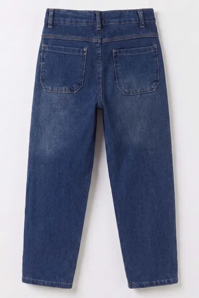 Lacivert (6-15 Yaş)Baggy Erkek Çocuk Kot Pantolon 492829