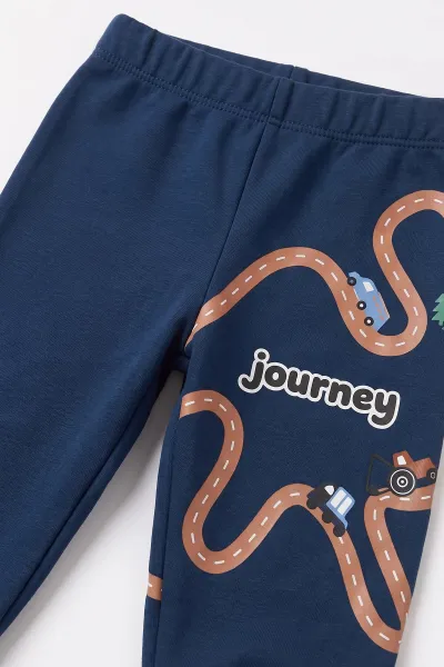Lacivert (6-18  Ay)  Journey Baskılı 2 İp Erkek Bebek  Takım 495572