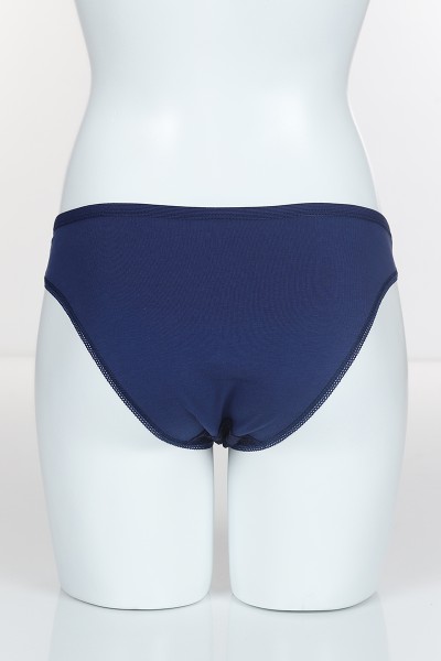 Lacivert 6384 Bikini Ön Dantel Arka Pamuk Külot 102313
