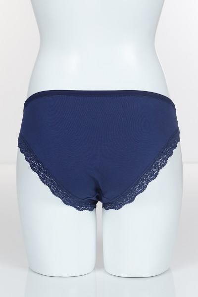Lacivert 6405 Bikini Ön Üst Bant Alt ve Arka Pamuk Külot 102384