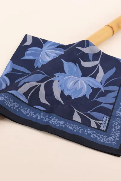 Lacivert 75x180 Cm Our Fashion Dijital Baskılı Desenli Soft Şal 408661