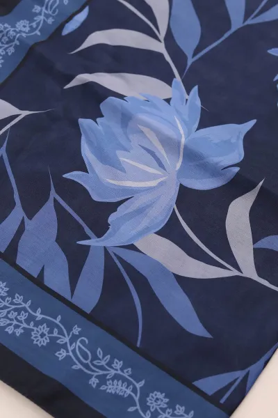 Lacivert 75x180 Cm Our Fashion Dijital Baskılı Desenli Soft Şal 408661