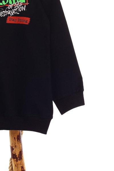 Lacivert (9-12 Yaş) Bronx Desire Baskılı Erkek Çocuk Sweat 151728