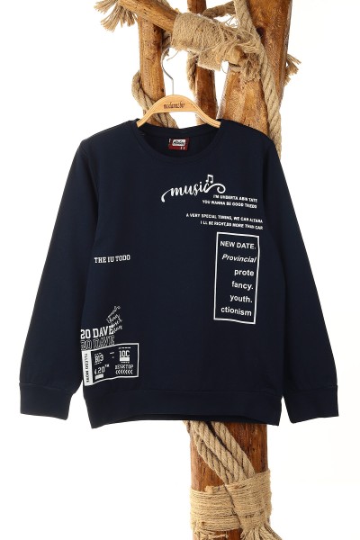 lacivert-9-12-yas-music-baskili-erkek-cocuk-sweat-157948