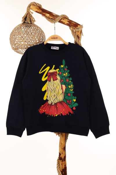 lacivert-9-12-yas-noel-agac-baskili-iki-ip-sardonlu-kiz-cocuk-sweat-149087