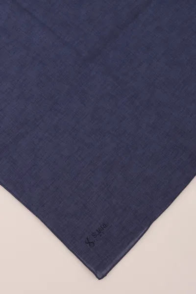 Lacivert 98X98 Cm Düz Keten Eşarp 436486