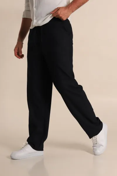 lacivert-baggy-belden-baglamali-cizgi-dokulu-erkek-esofman-alti-278454