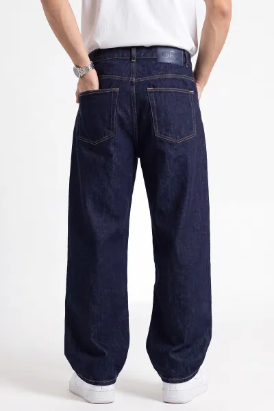 Lacivert Baggy Erkek Kot Pantolon 472173