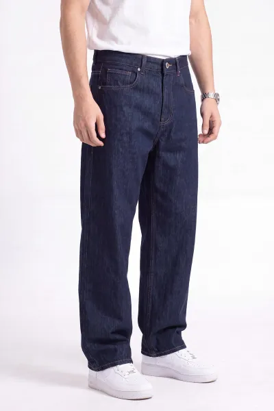 Lacivert Baggy Erkek Kot Pantolon 472173