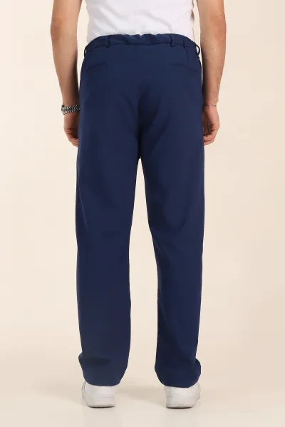 Lacivert Baggy Likralı Duble Kumaş Erkek Pantolon 344999