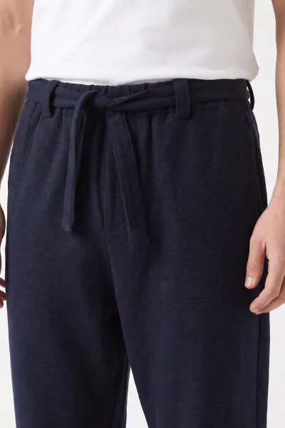 Lacivert Baggy Örme Kumaş Yeni Sezon Erkek Pantolon 493274