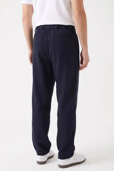 Lacivert Baggy Örme Kumaş Yeni Sezon Erkek Pantolon 493274