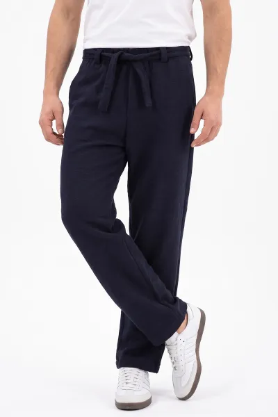 Lacivert Baggy Örme Kumaş Yeni Sezon Erkek Pantolon 493274