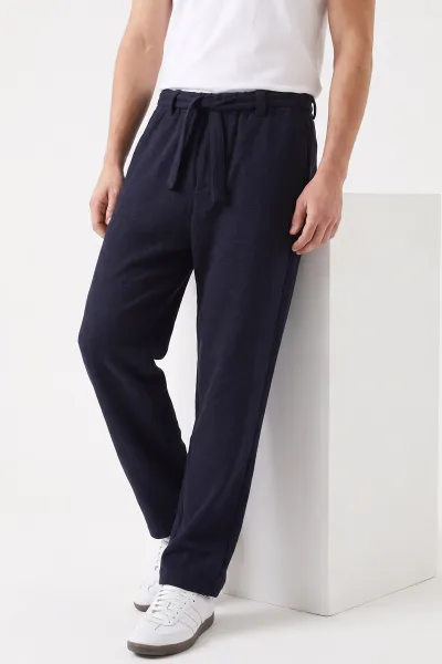 Lacivert Baggy Örme Kumaş Yeni Sezon Erkek Pantolon 493274
