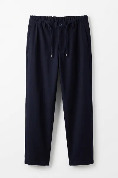 Lacivert Baggy Yeni Sezon Belden Bağlamalı Erkek Pantolon 498408