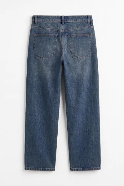 Lacivert Baggy Yeni Sezon Cep Detay Likralı Erkek Kot Pantolon 497241