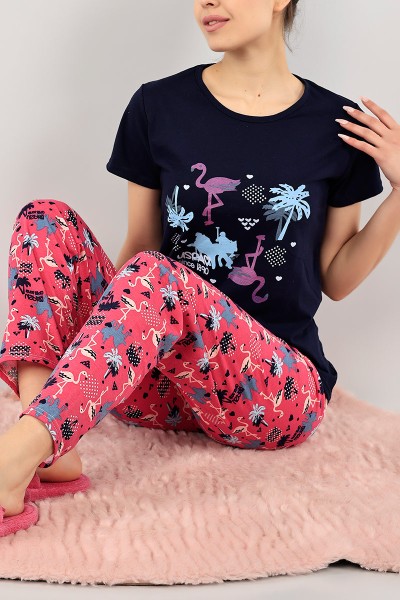 lacivert-baskili-bayan-pijama-takimi-102668