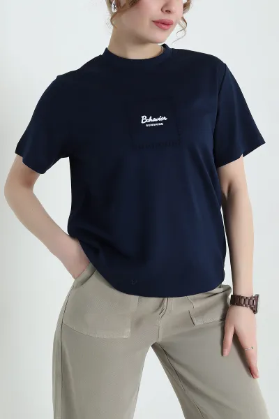 lacivert-baskili-interlok-kadin-tisort-435209