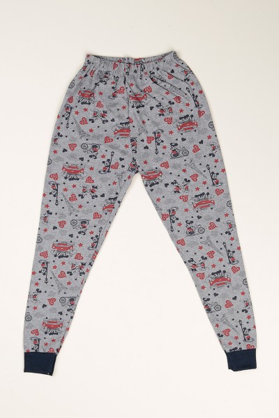 Lacivert Baskılı Kız Çocuk Pijama Takımı 77944