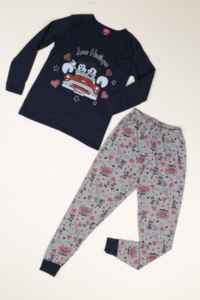 lacivert-baskili-kiz-cocuk-pijama-takimi-77944