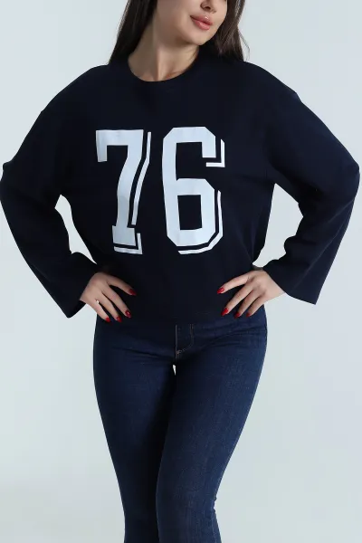 Lacivert Baskılı Oysho Kadın Bluz 493832