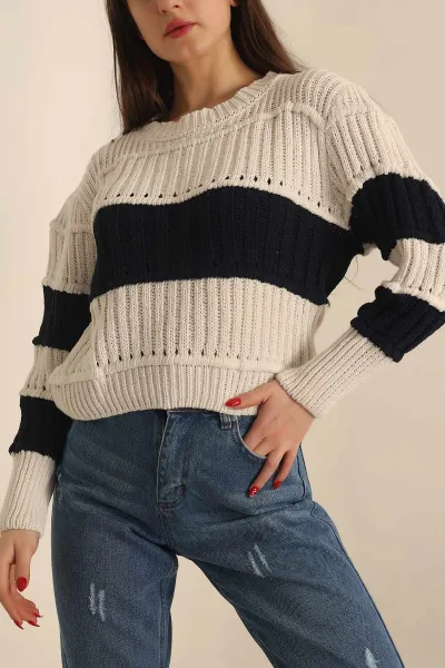 Lacivert Bayan Triko Kazak 231527