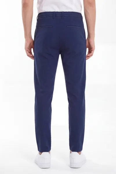 Lacivert Belden Bağlamalı Erkek Pantolon 462579