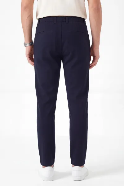 Lacivert Belden Bağlamalı Erkek Pantolon 462583