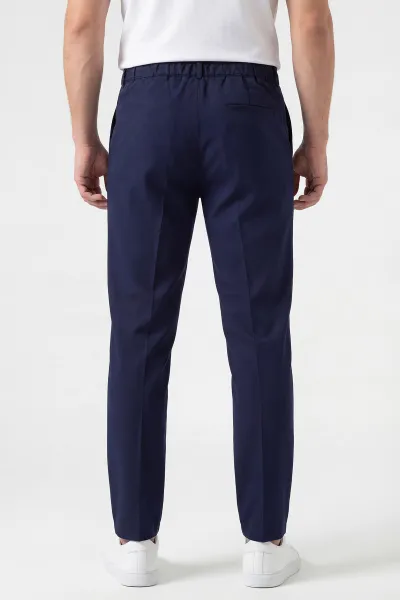 Lacivert Beli Lastikli Cep Detaylı Erkek Pantolon 445667