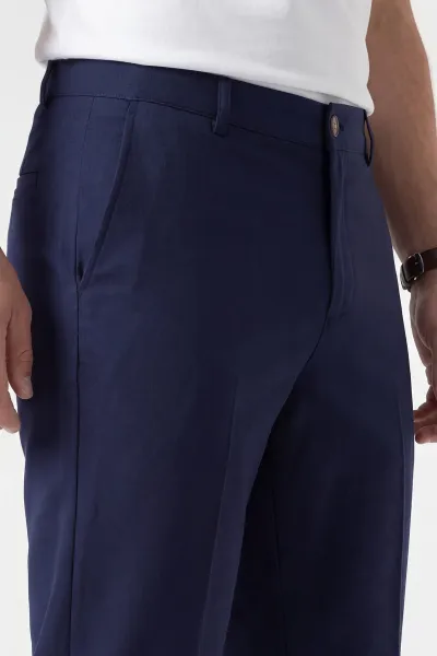 Lacivert Beli Lastikli Cep Detaylı Erkek Pantolon 445667