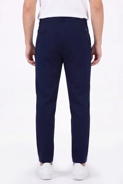 Lacivert Beli Lastikli Double Kumaş Erkek Pantolon 472195