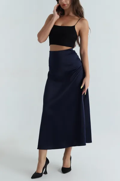 lacivert-beli-lastikli-kadin-saten-etek-395525