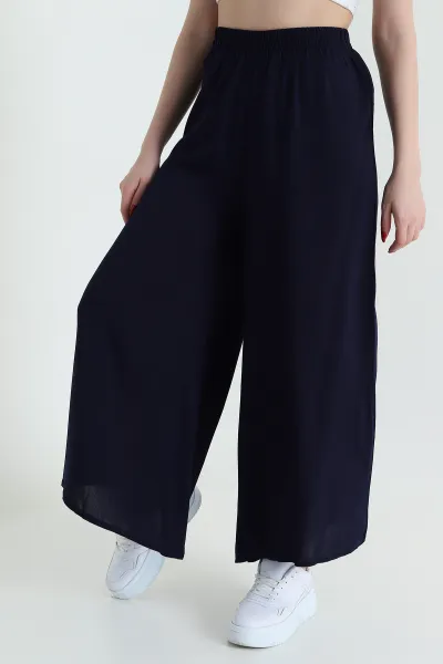 lacivert-beli-lastikli-salvar-dokuma-kadin-pantolon-430047