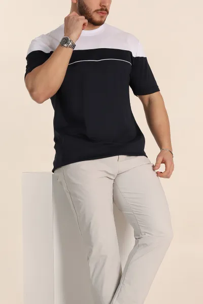 lacivert-beyaz-cift-renk-regular-fit-jakarli-erkek-tisort-346247