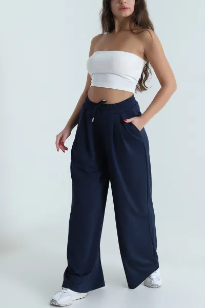 Lacivert Bol Paça Oysho Kadın Pantolon 493261