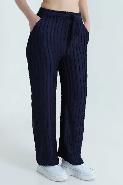 Lacivert Bol Paça Toscana Kadın Pantolon 469935