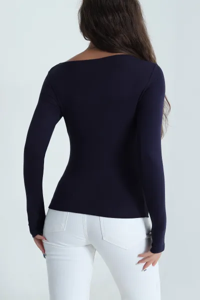 Lacivert Buzzy Kadın Bluz 484382
