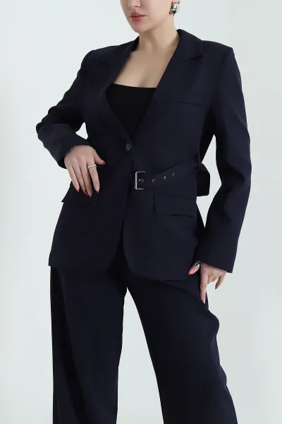 Lacivert Ceket Pantolon Kadın İkili Takım 437721