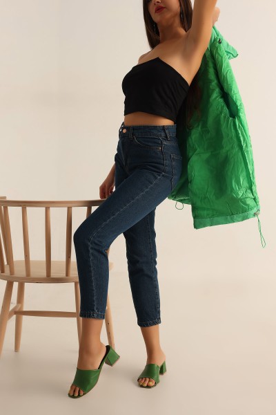 Lacivert Cepli Bayan Kot Pantolon 198885