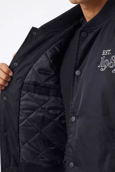 Lacivert Cepli Dolumlu Şişme Bomber Erkek Mont 491372